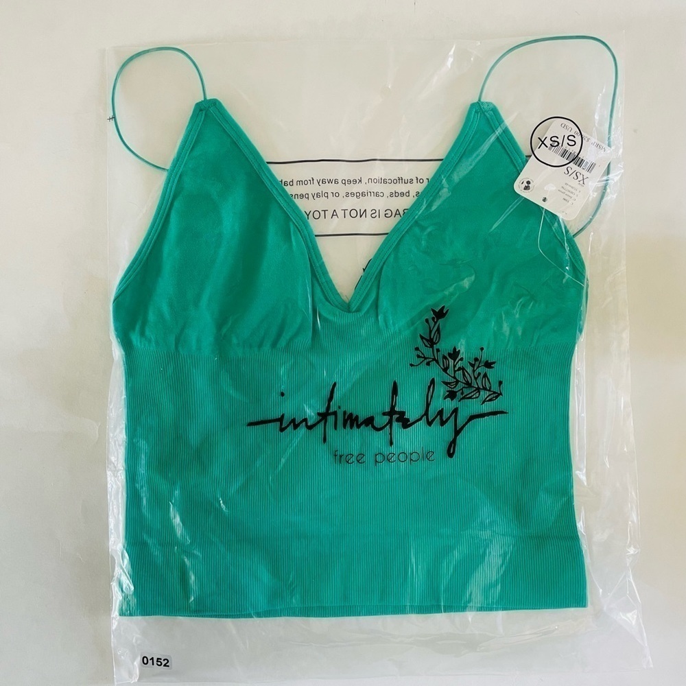 Free People Green Ribbed Crop Tank - Picture 5 of 7